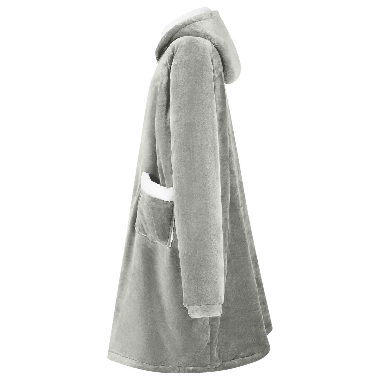 vidaXL Bluza-koc Szary M Fleece i Flanela