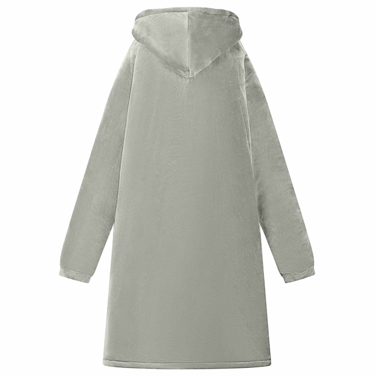 vidaXL Bluza-koc Szary L Fleece i Flanela