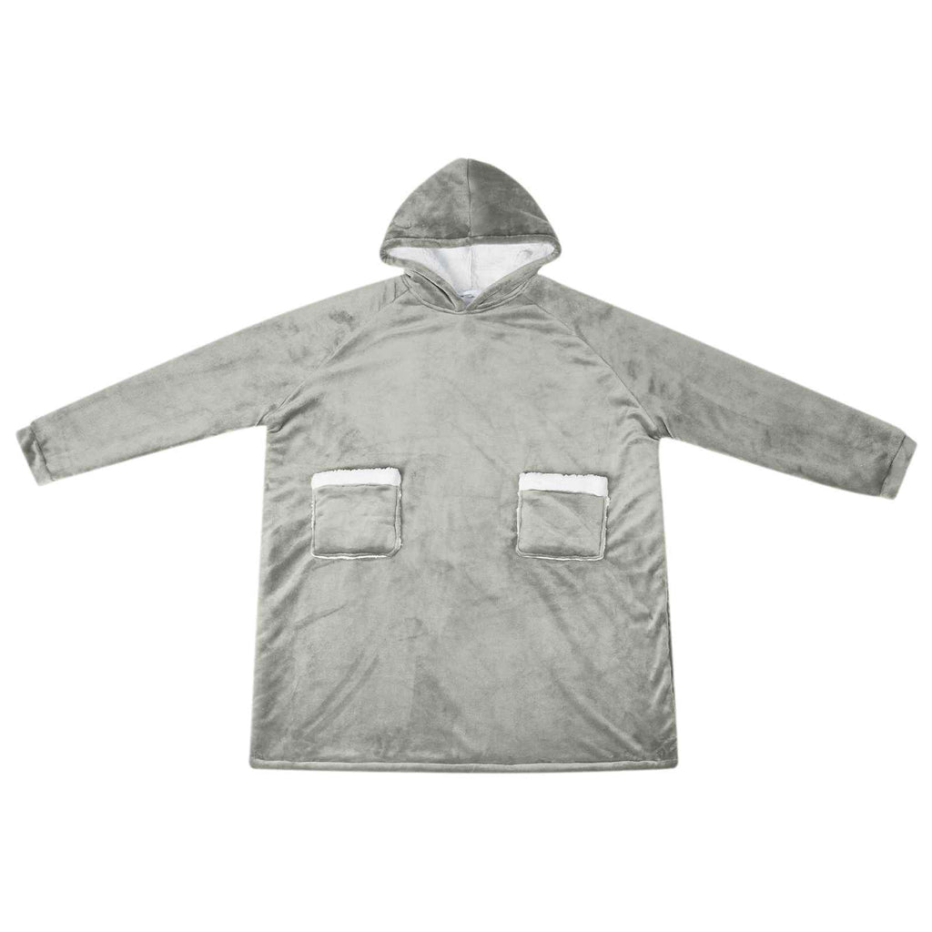 vidaXL Bluza-koc Szary L Fleece i Flanela