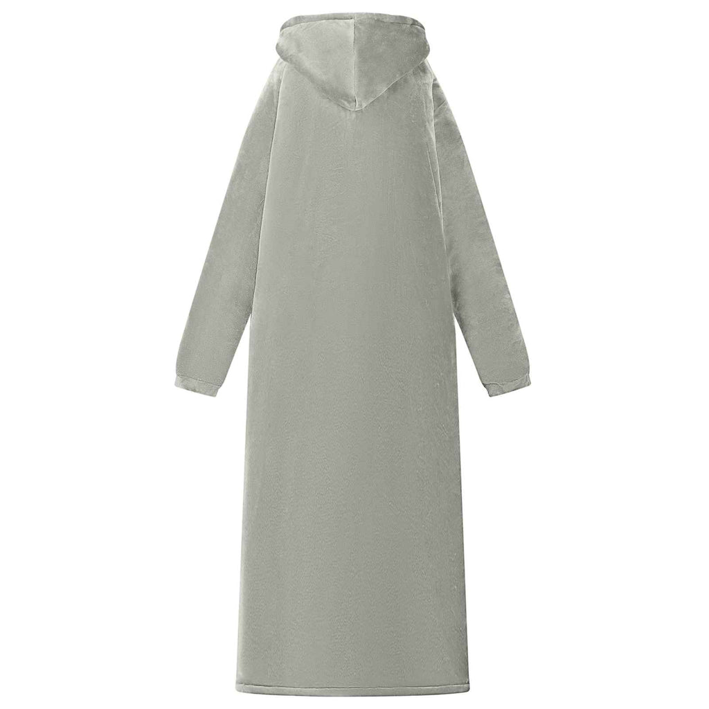 vidaXL Bluza-koc Szary M Fleece i Flanela