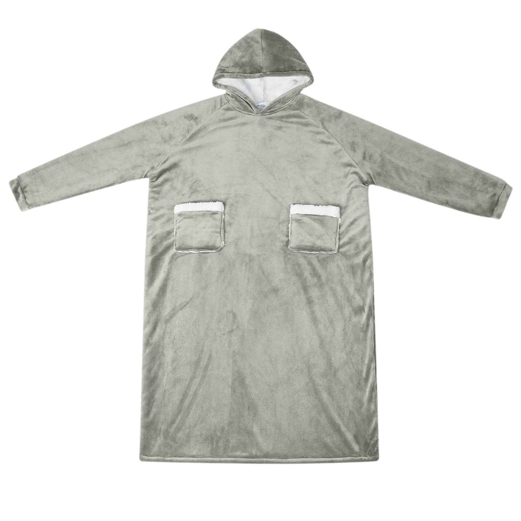 vidaXL Bluza-koc Szary M Fleece i Flanela