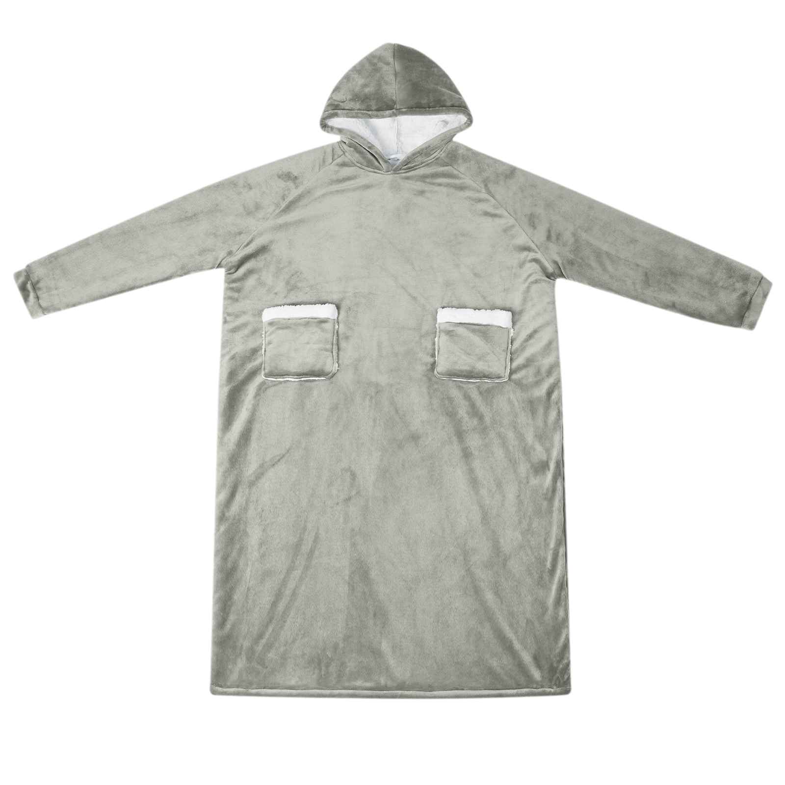 vidaXL Bluza-koc Szary M Fleece i Flanela