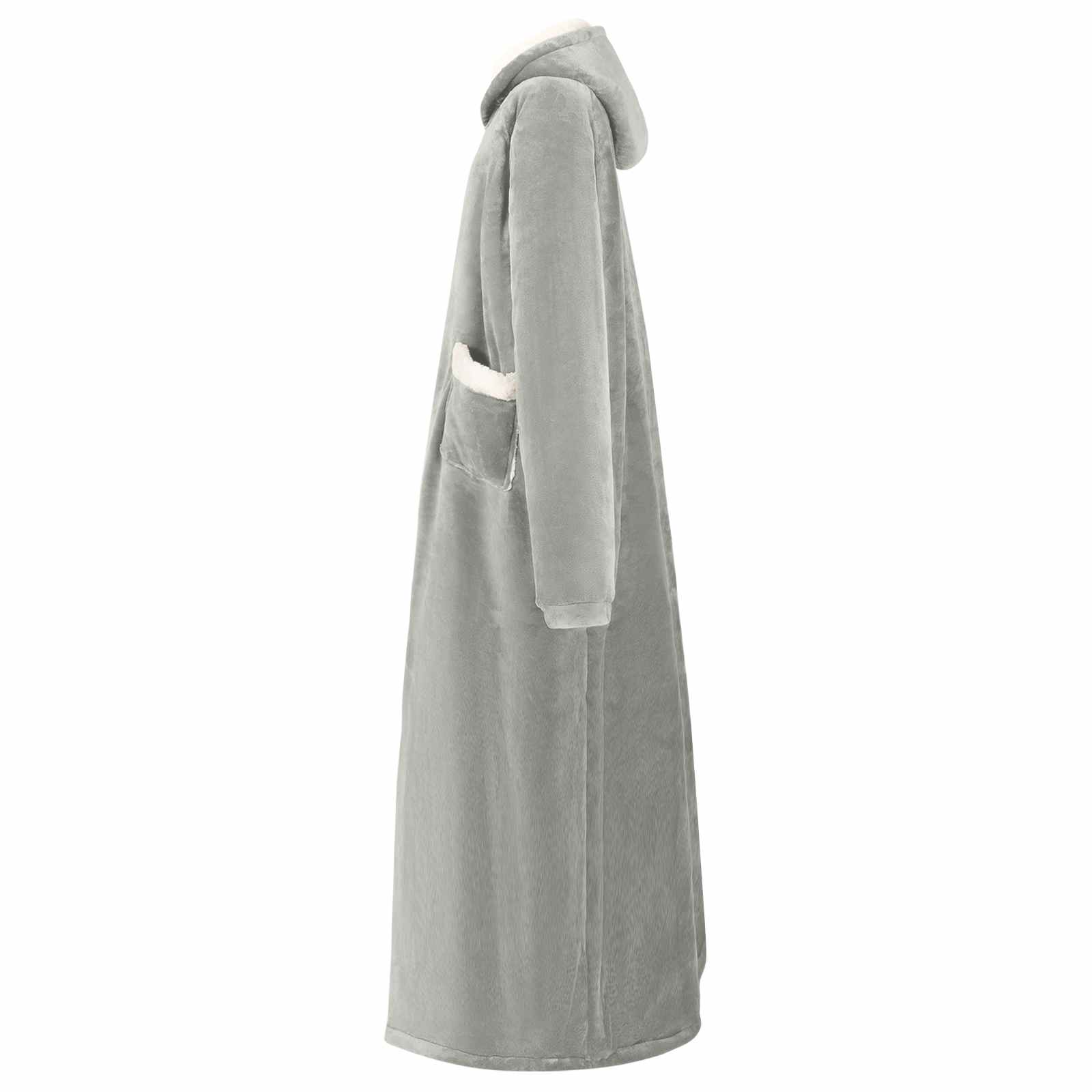 vidaXL Bluza-koc Szary L Fleece i Flanela