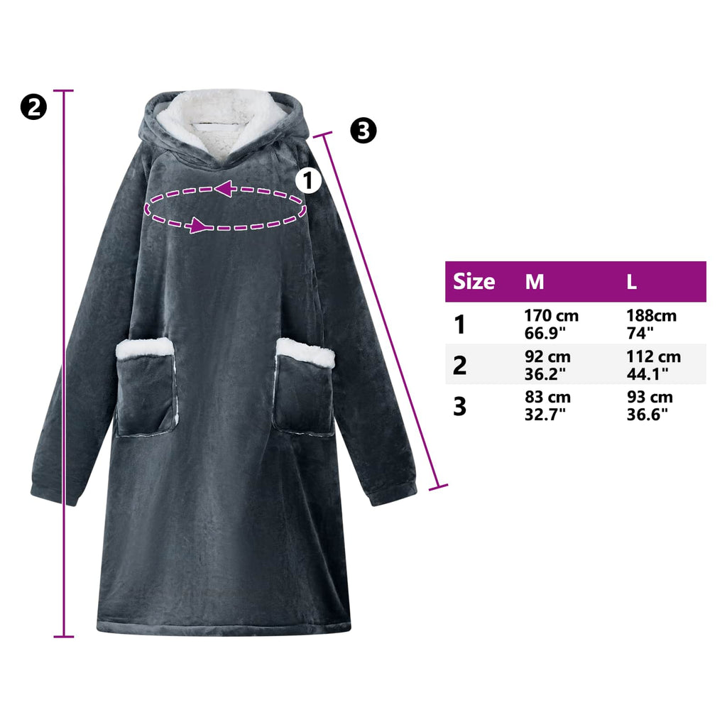 vidaXL Bluza-koc Granatowy M Fleece i Flanela