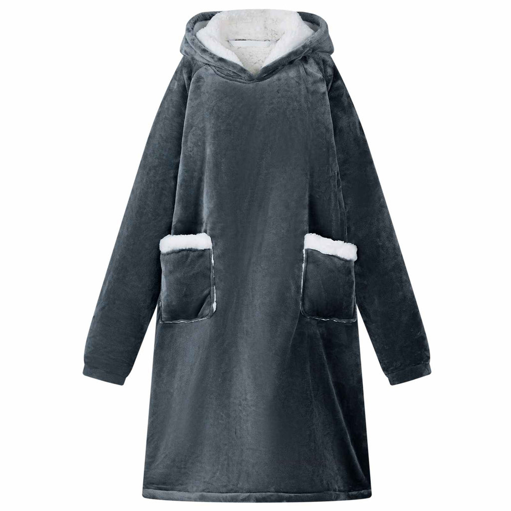 vidaXL Bluza-koc Granatowy L Fleece i Flanela