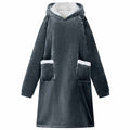 vidaXL Bluza-koc Granatowy L Fleece i Flanela