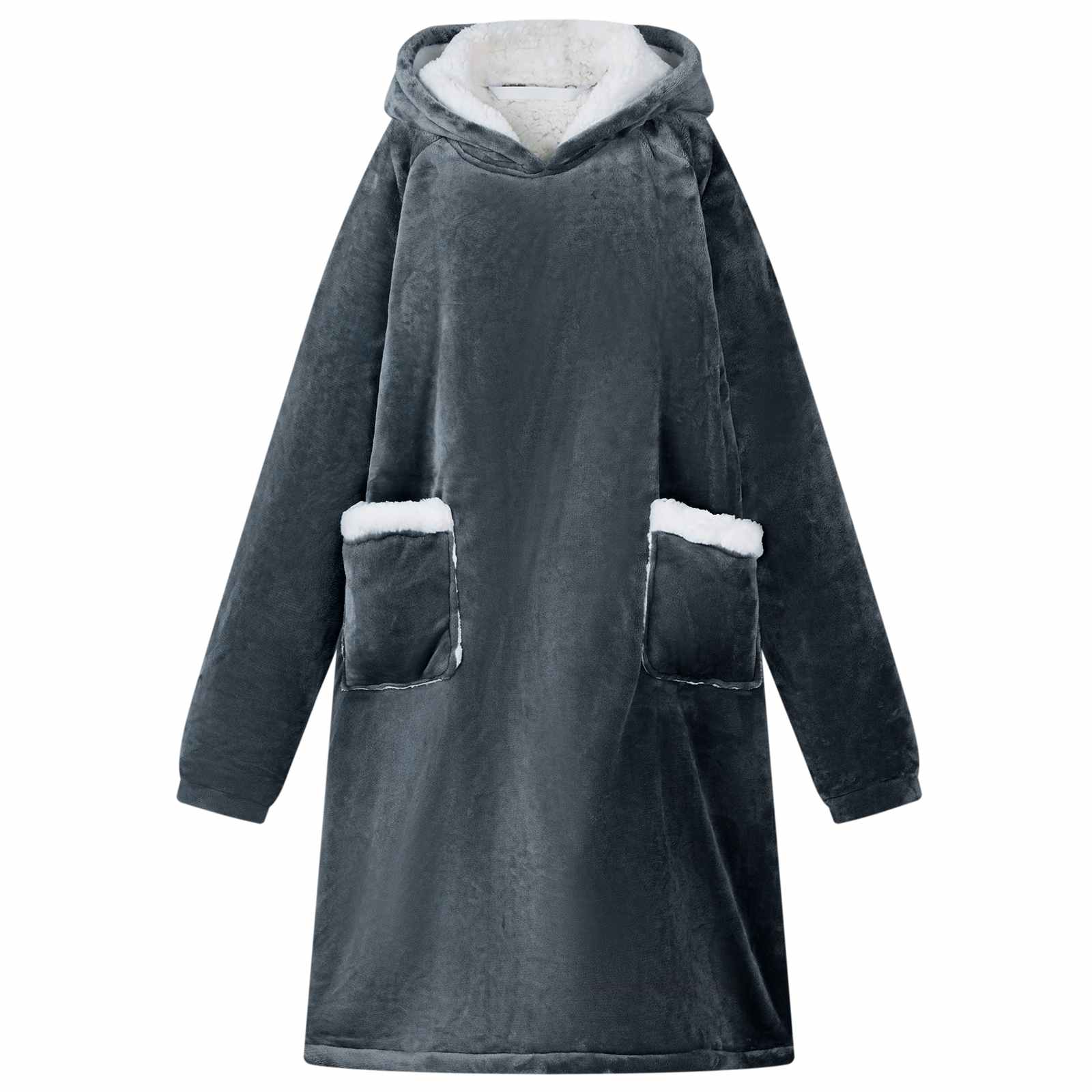 vidaXL Bluza-koc Granatowy L Fleece i Flanela