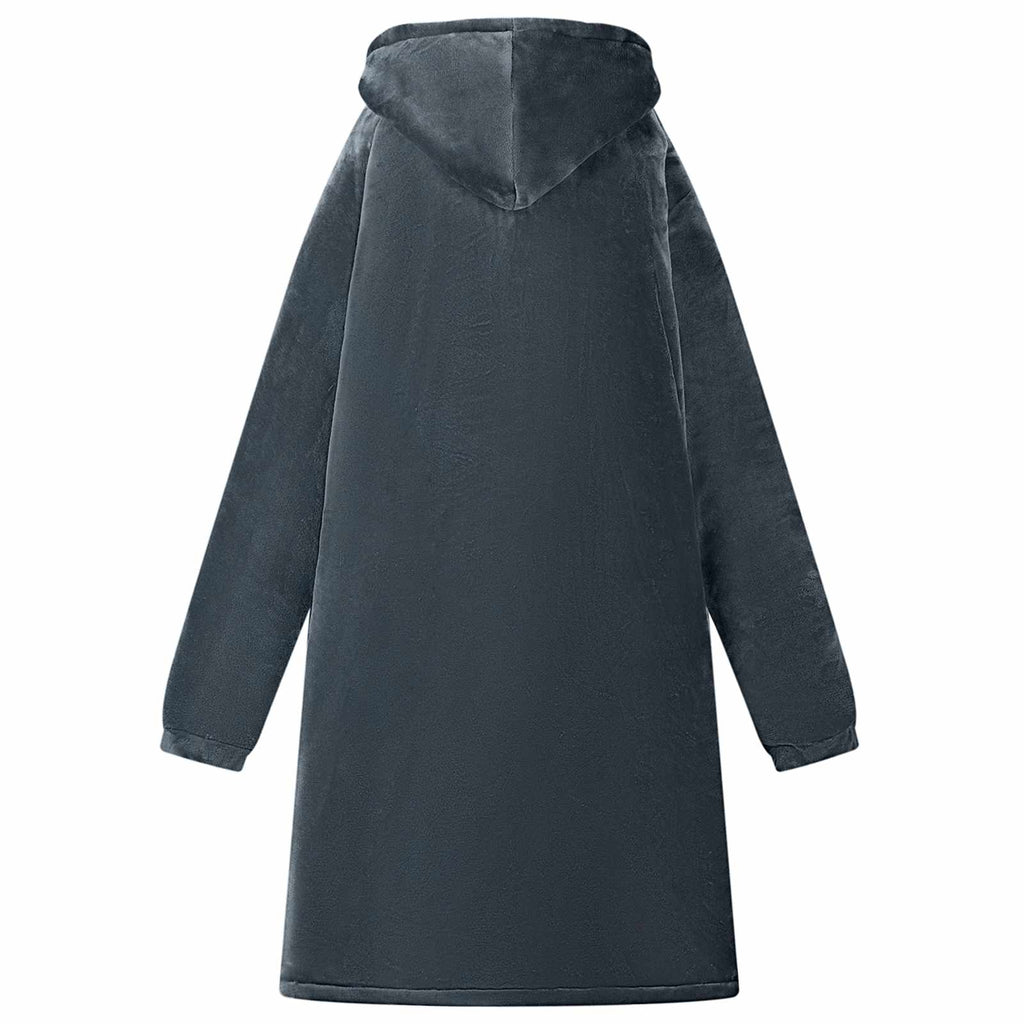 vidaXL Bluza-koc Granatowy L Fleece i Flanela