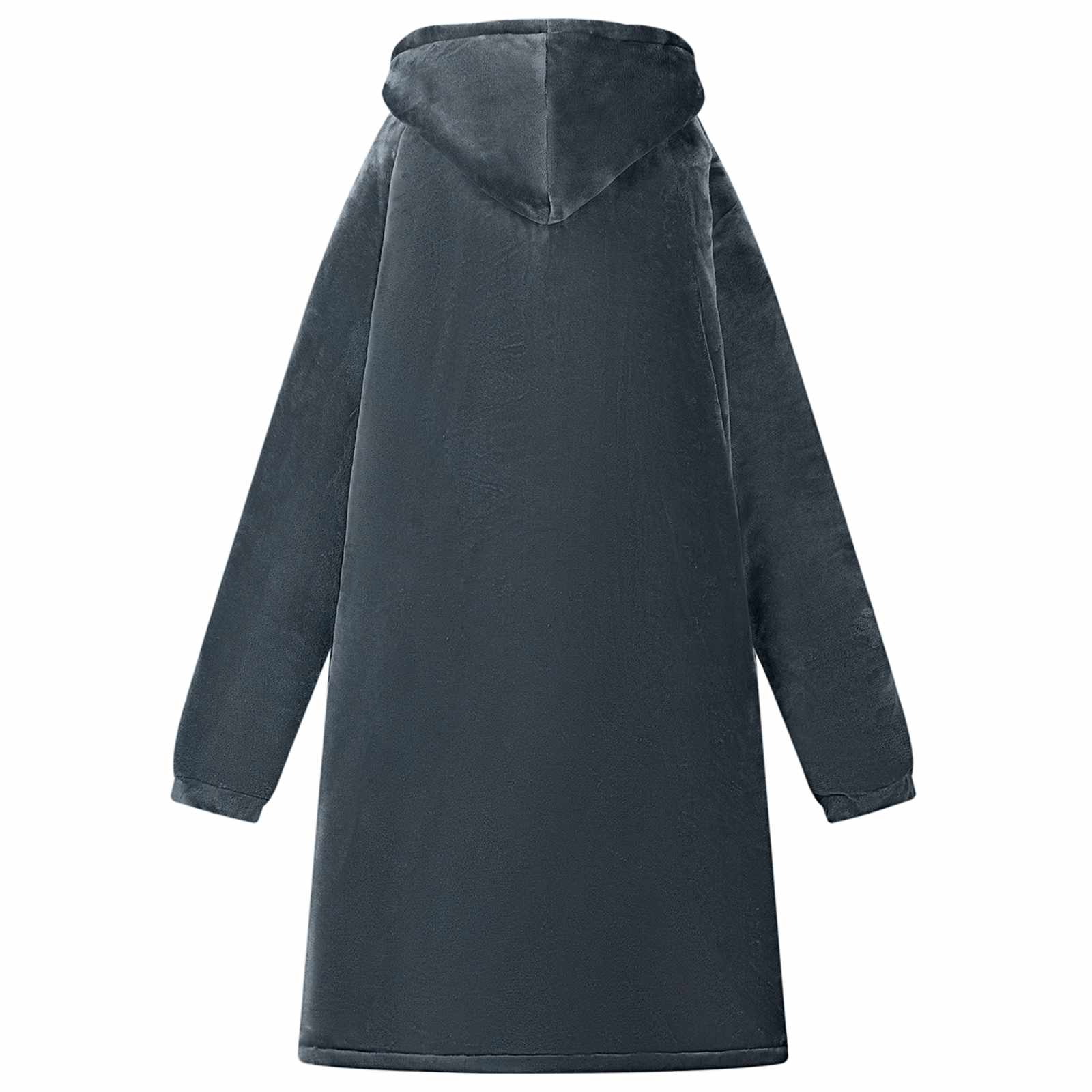 vidaXL Bluza-koc Granatowy L Fleece i Flanela