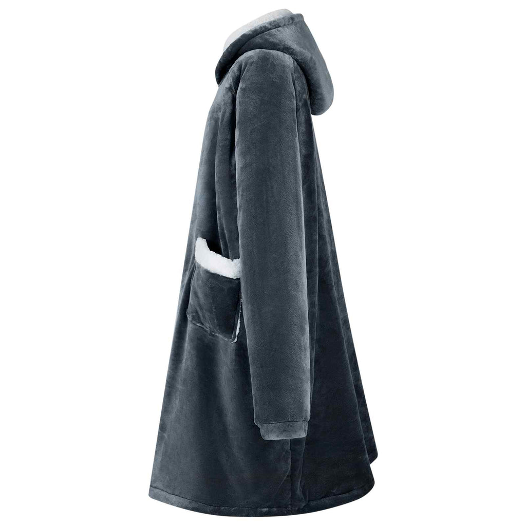vidaXL Bluza-koc Granatowy L Fleece i Flanela