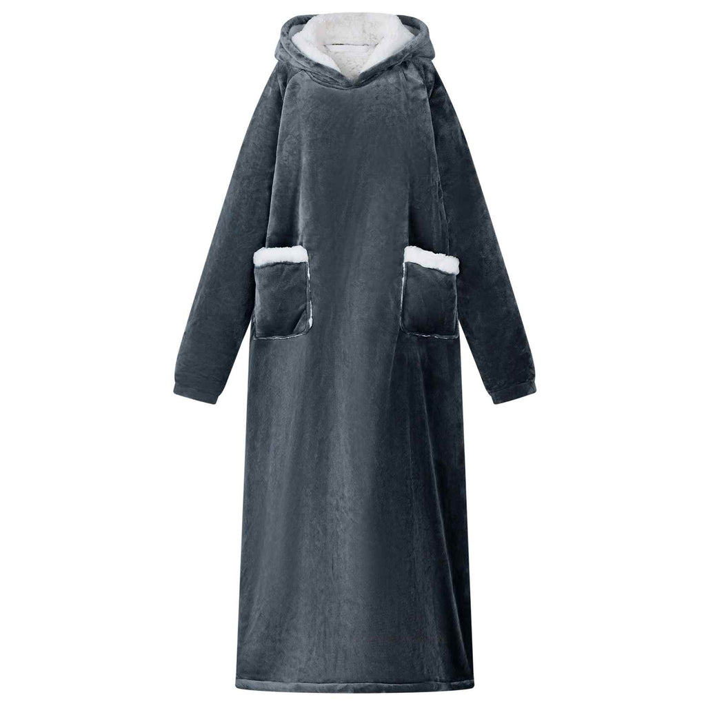 vidaXL Bluza-koc Granatowy L Fleece i Flanela