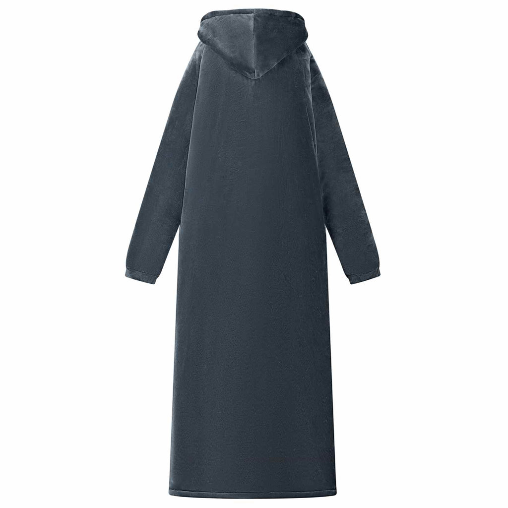 vidaXL Bluza-koc Granatowy L Fleece i Flanela