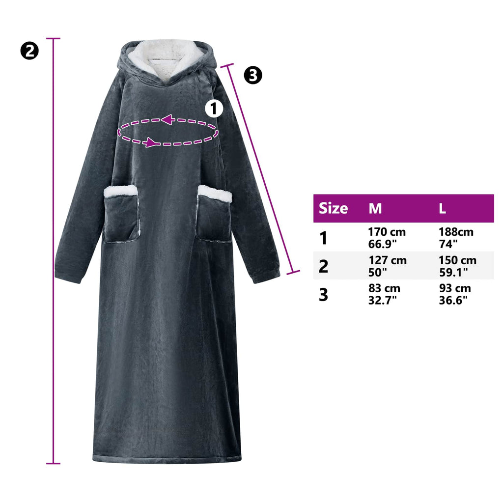 vidaXL Bluza-koc Granatowy L Fleece i Flanela