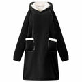 vidaXL Bluza-koc Czarny M Fleece i Flanela
