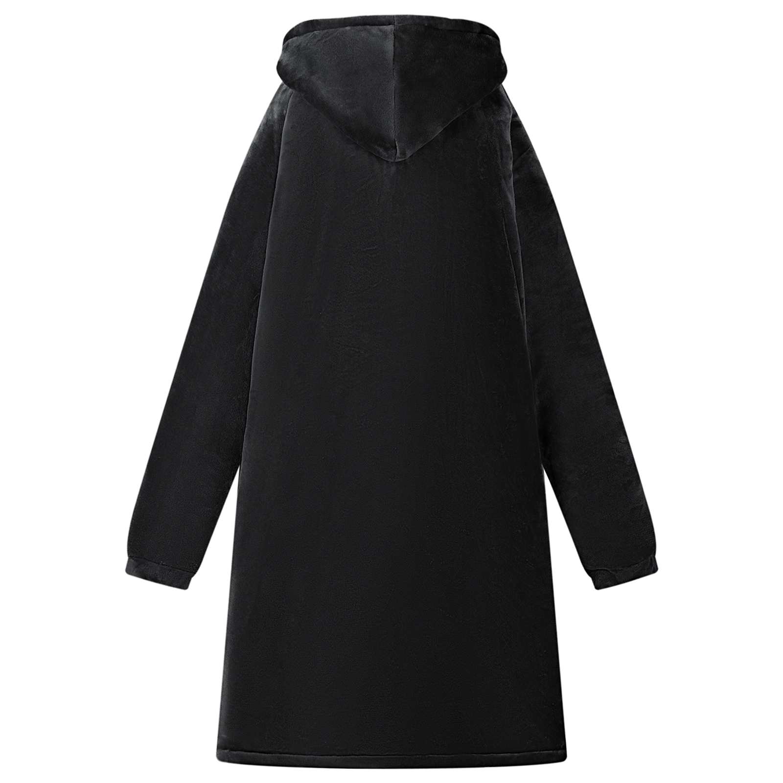 vidaXL Bluza-koc Czarny M Fleece i Flanela