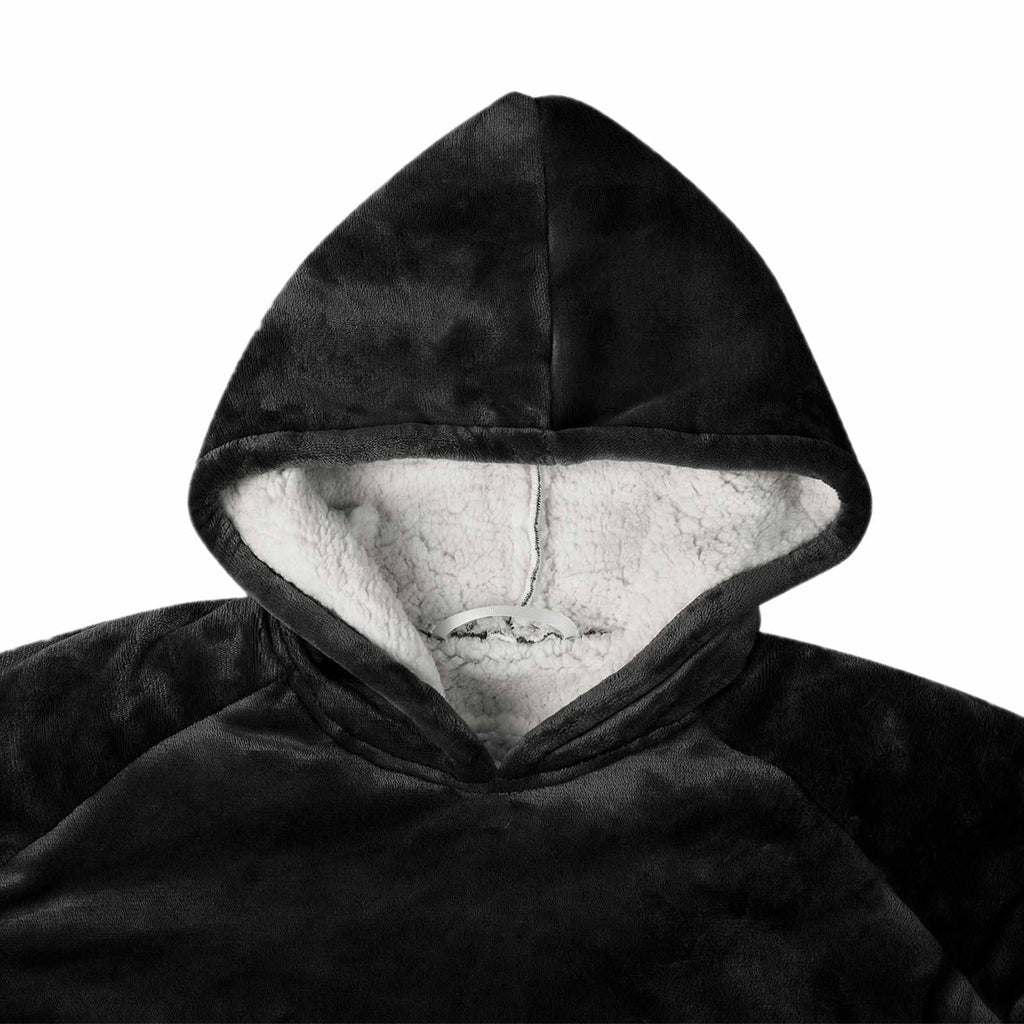 vidaXL Bluza-koc Czarny L Fleece i Flanela