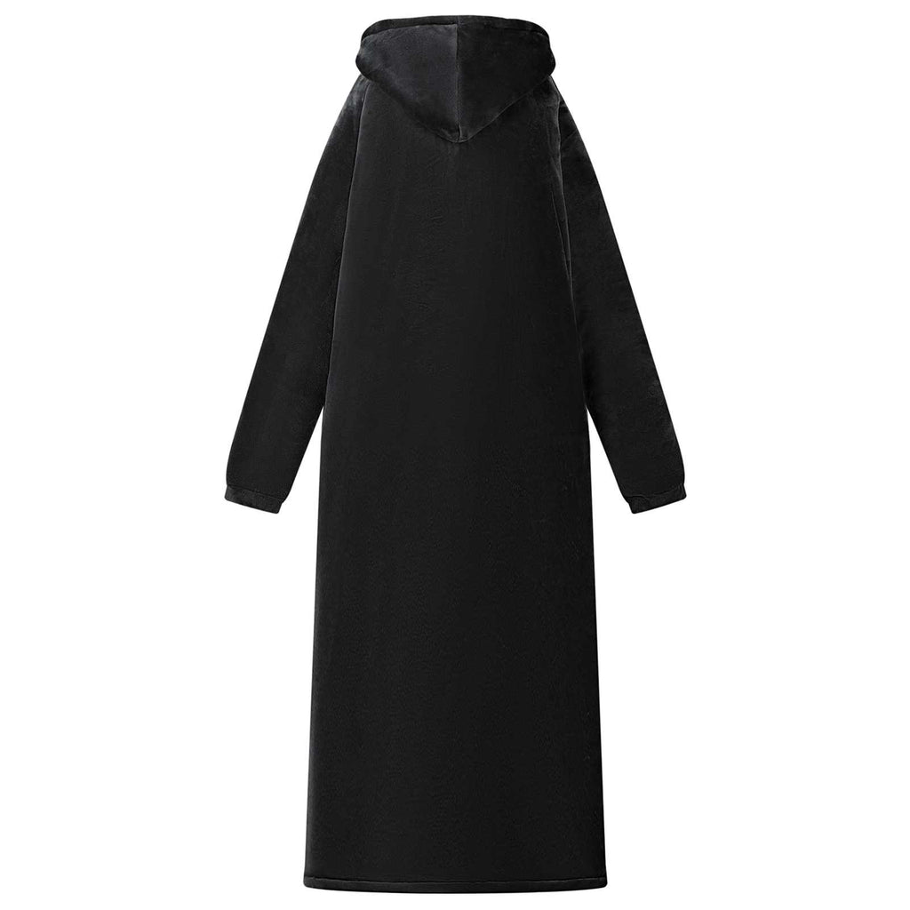 vidaXL Bluza-koc Czarny M Fleece i Flanela
