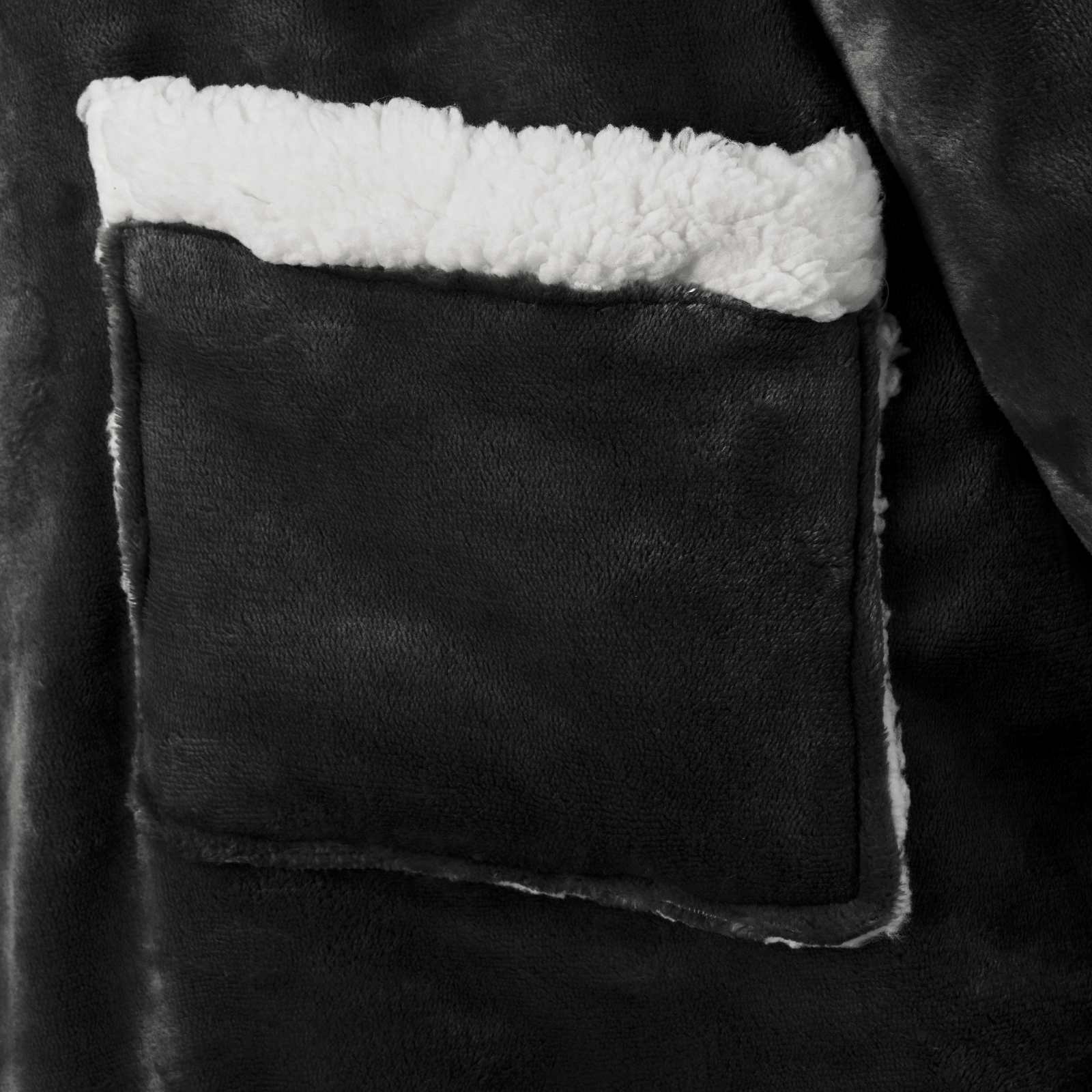 vidaXL Bluza-koc Czarny L Fleece i Flanela