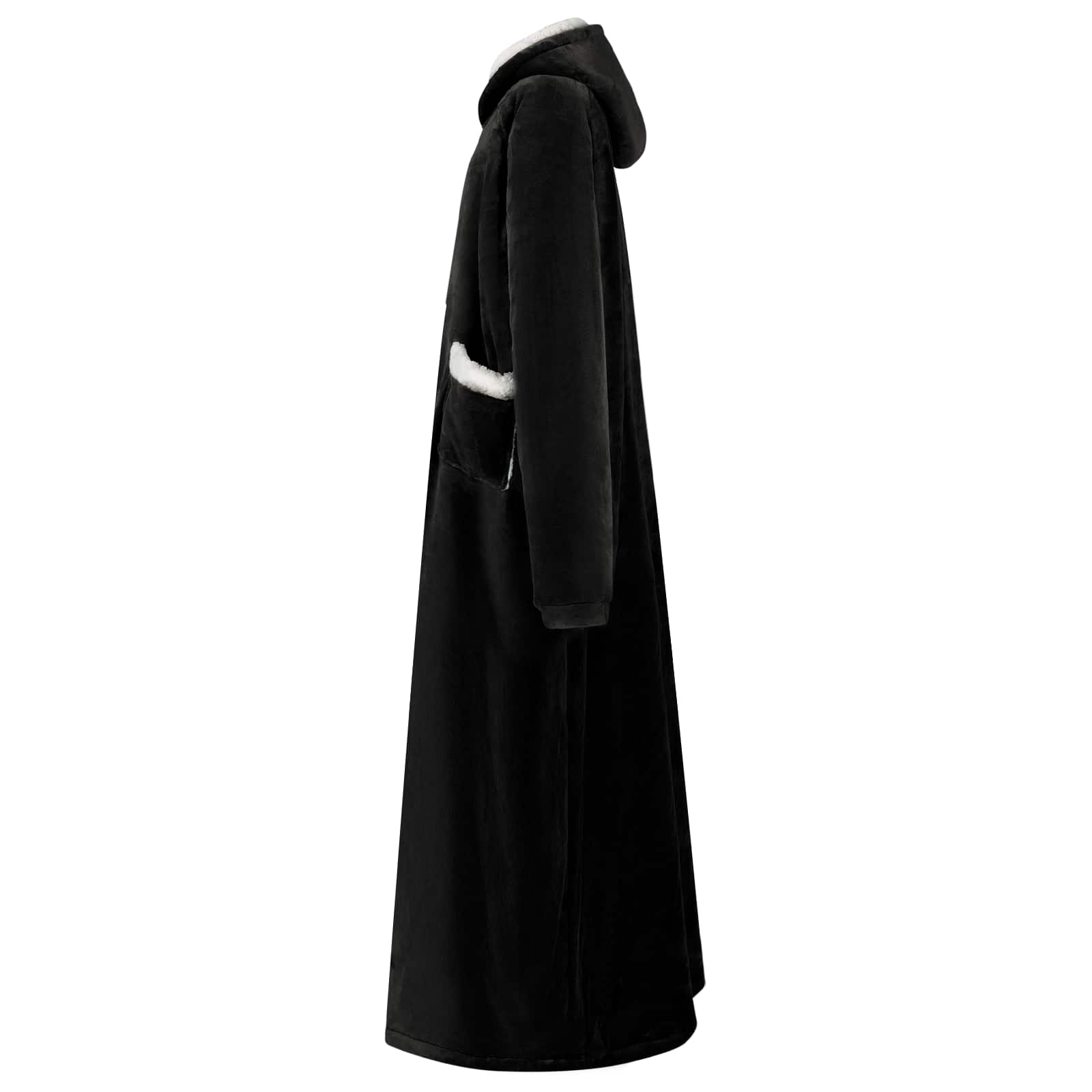 vidaXL Bluza-koc Czarny L Fleece i Flanela