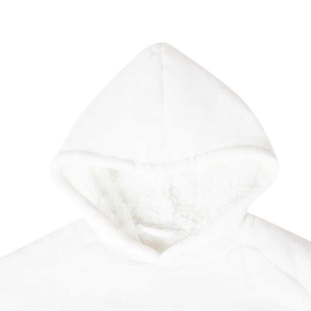 vidaXL Bluza-koc Biały M Fleece i Flanela