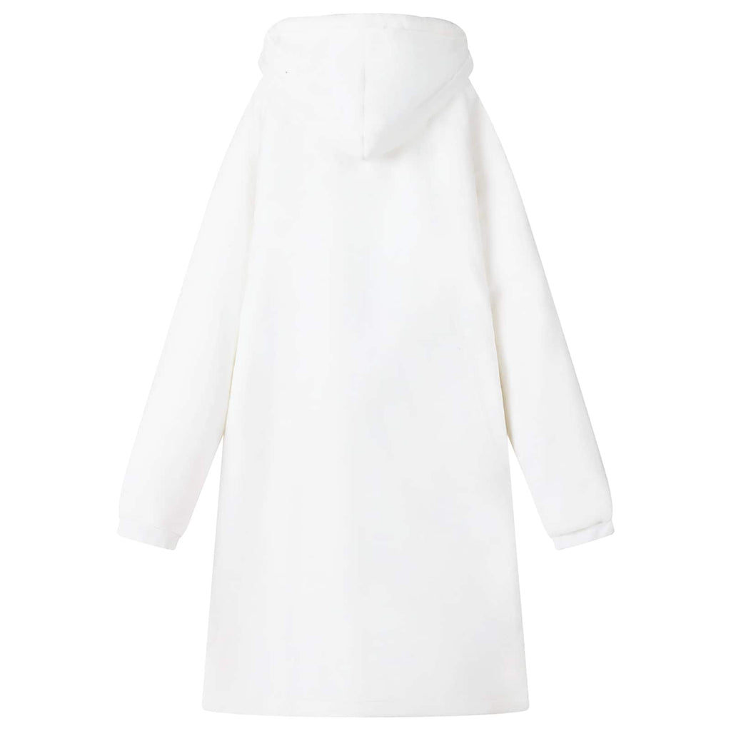 vidaXL Bluza-koc Biały M Fleece i Flanela