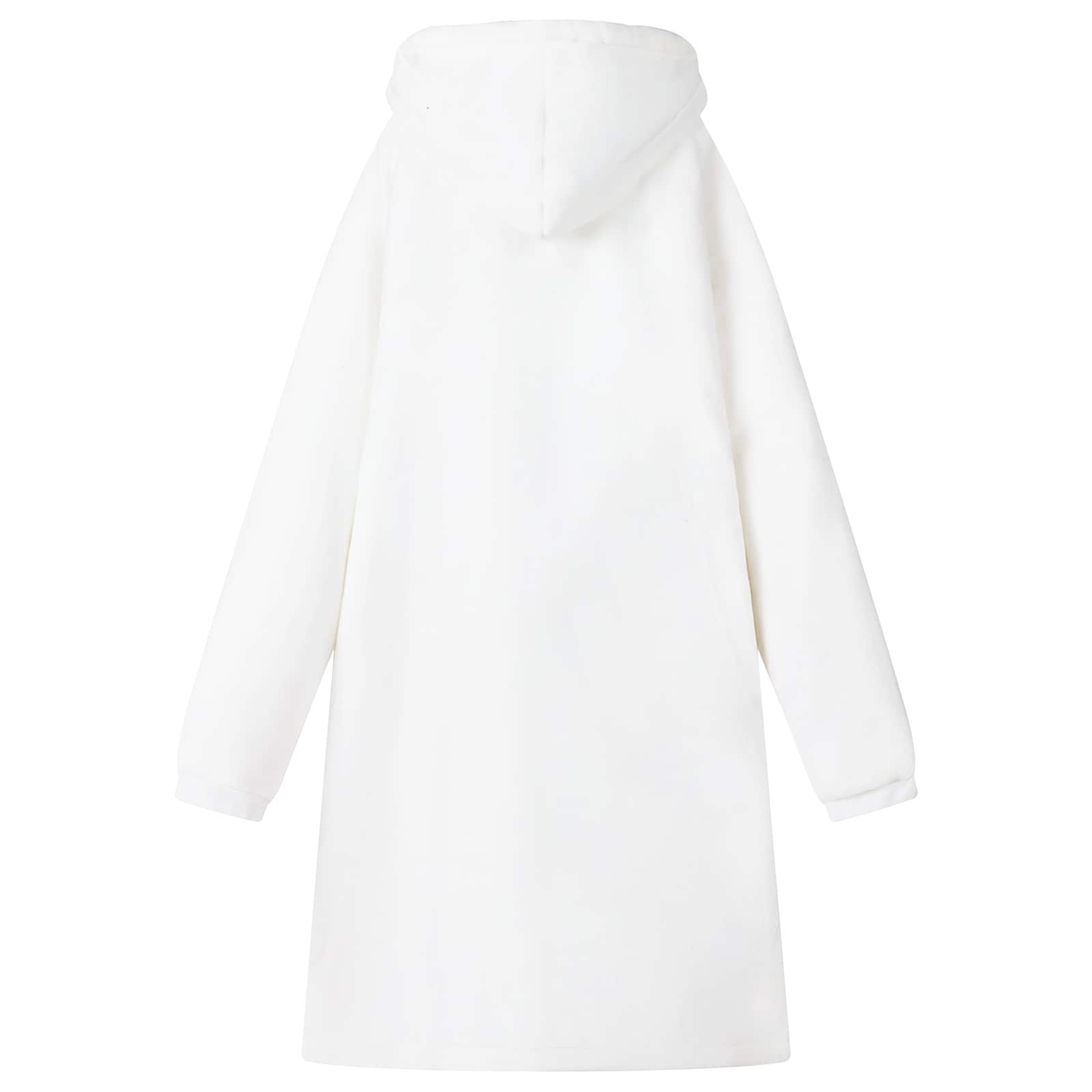 vidaXL Bluza-koc Biały M Fleece i Flanela