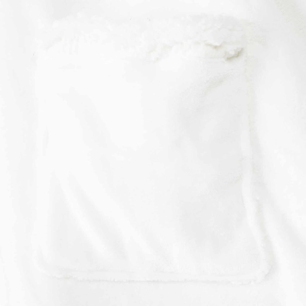 vidaXL Bluza-koc Biały L Fleece i Flanela