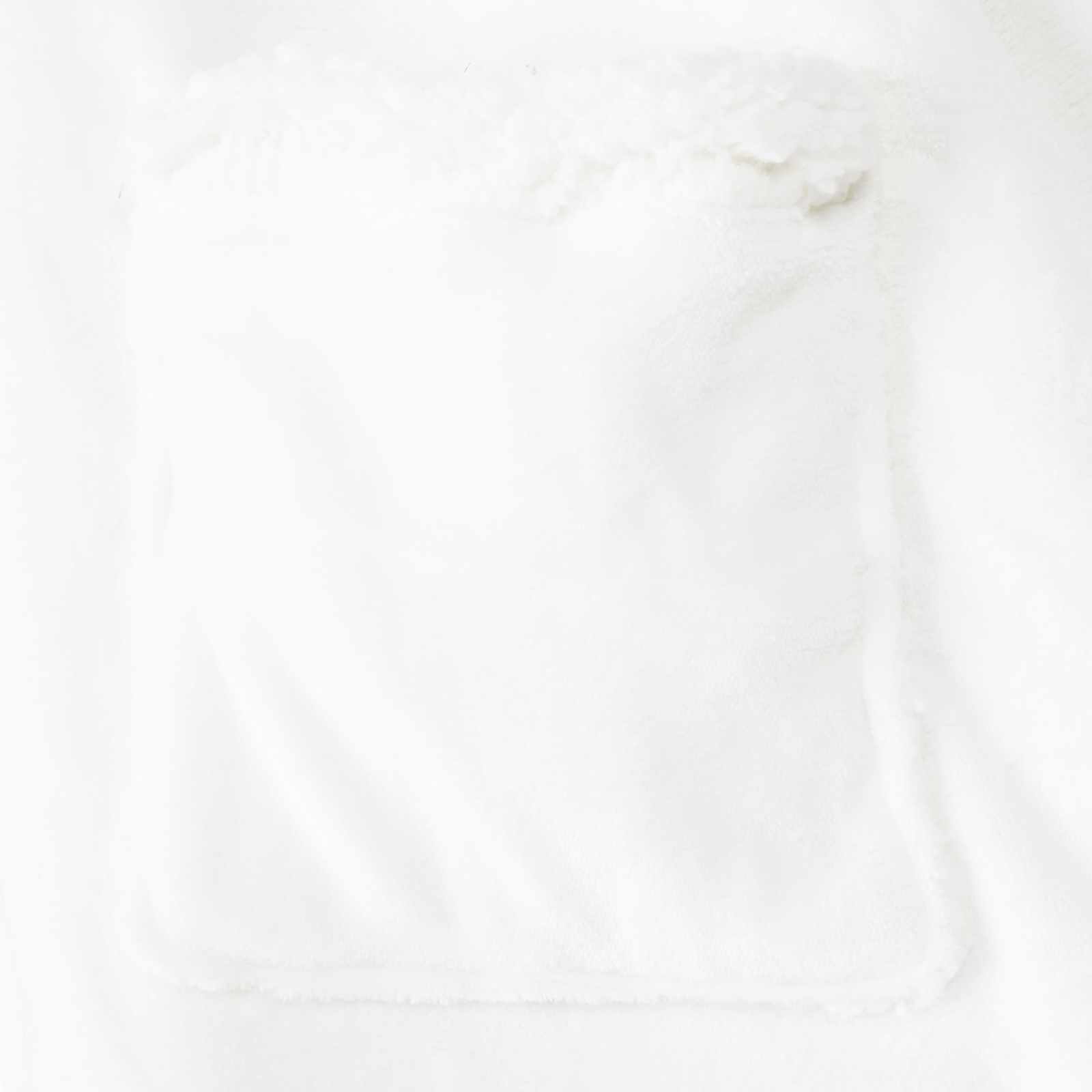 vidaXL Bluza-koc Biały L Fleece i Flanela