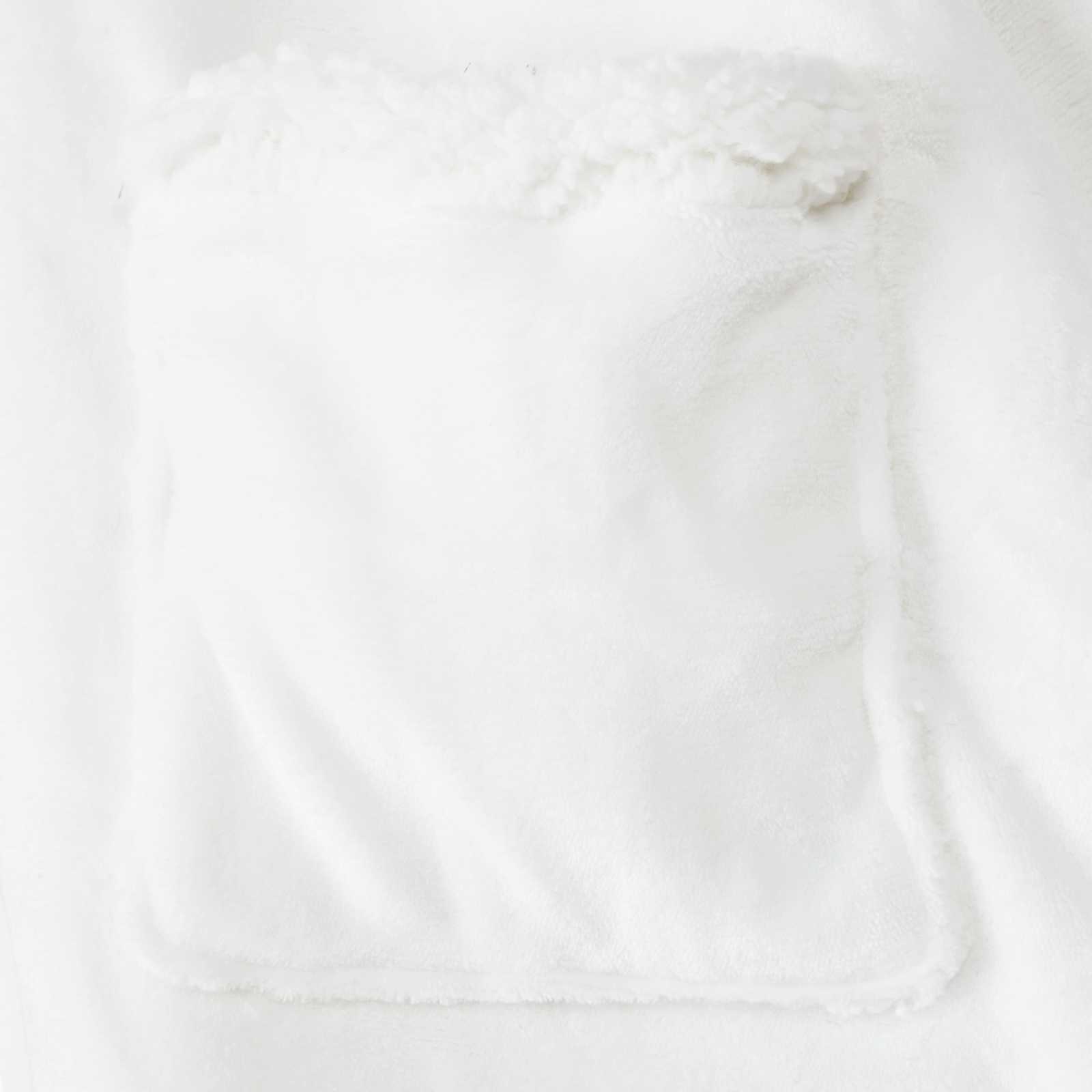 vidaXL Bluza-koc Biały L Fleece i Flanela