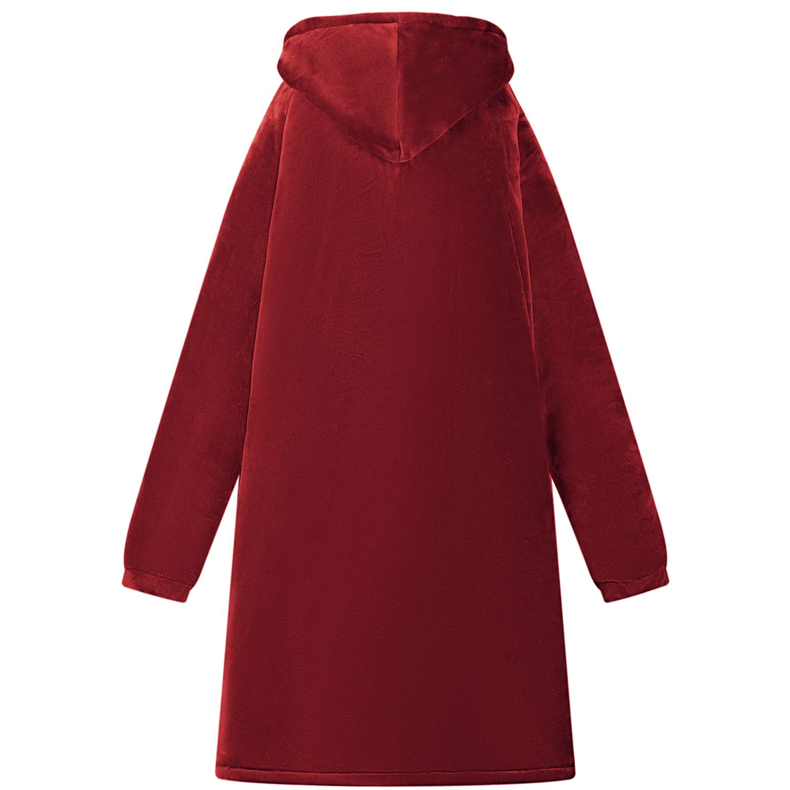 vidaXL Bluza-koc Bordeaux Czerwony M Fleece i Flanela