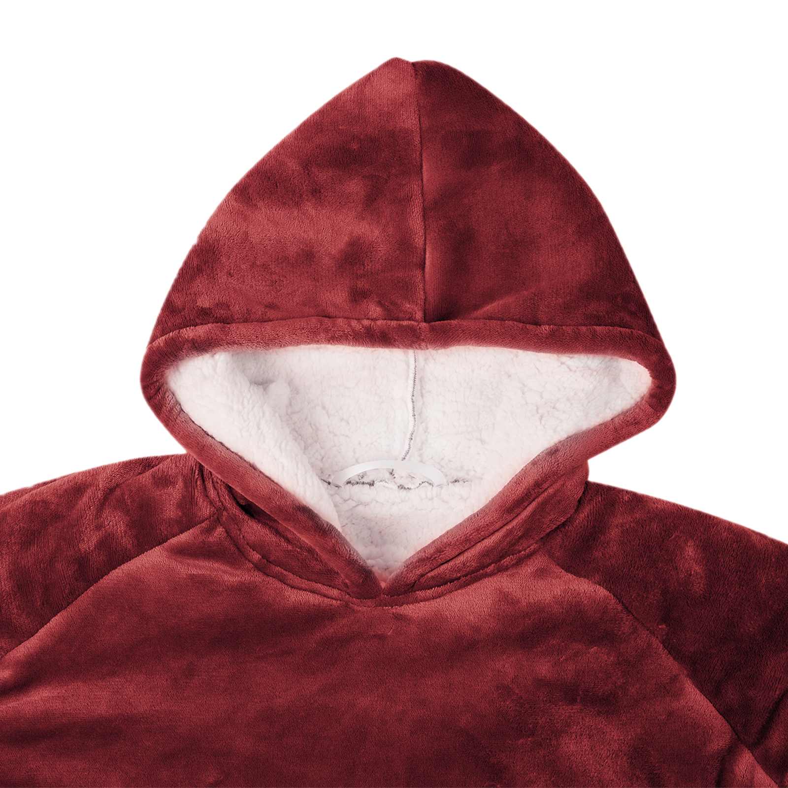 vidaXL Bluza-koc Bordeaux Czerwony L Fleece i Flanela
