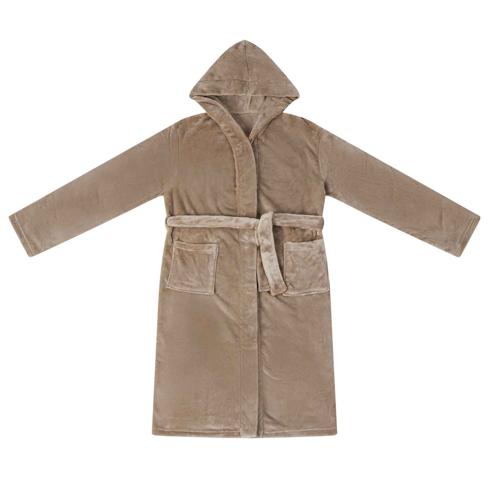 vidaXL Szlafrok z kapturem Camel xxl Flanela