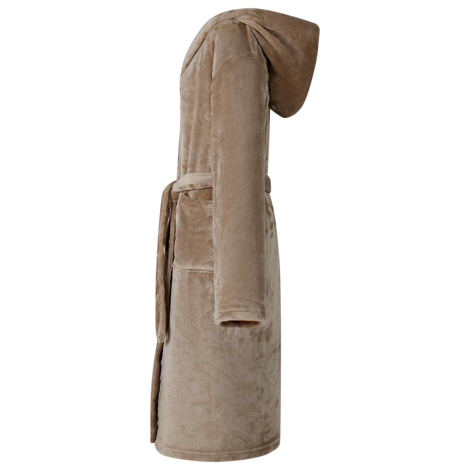 vidaXL Szlafrok z kapturem Camel xxl Flanela