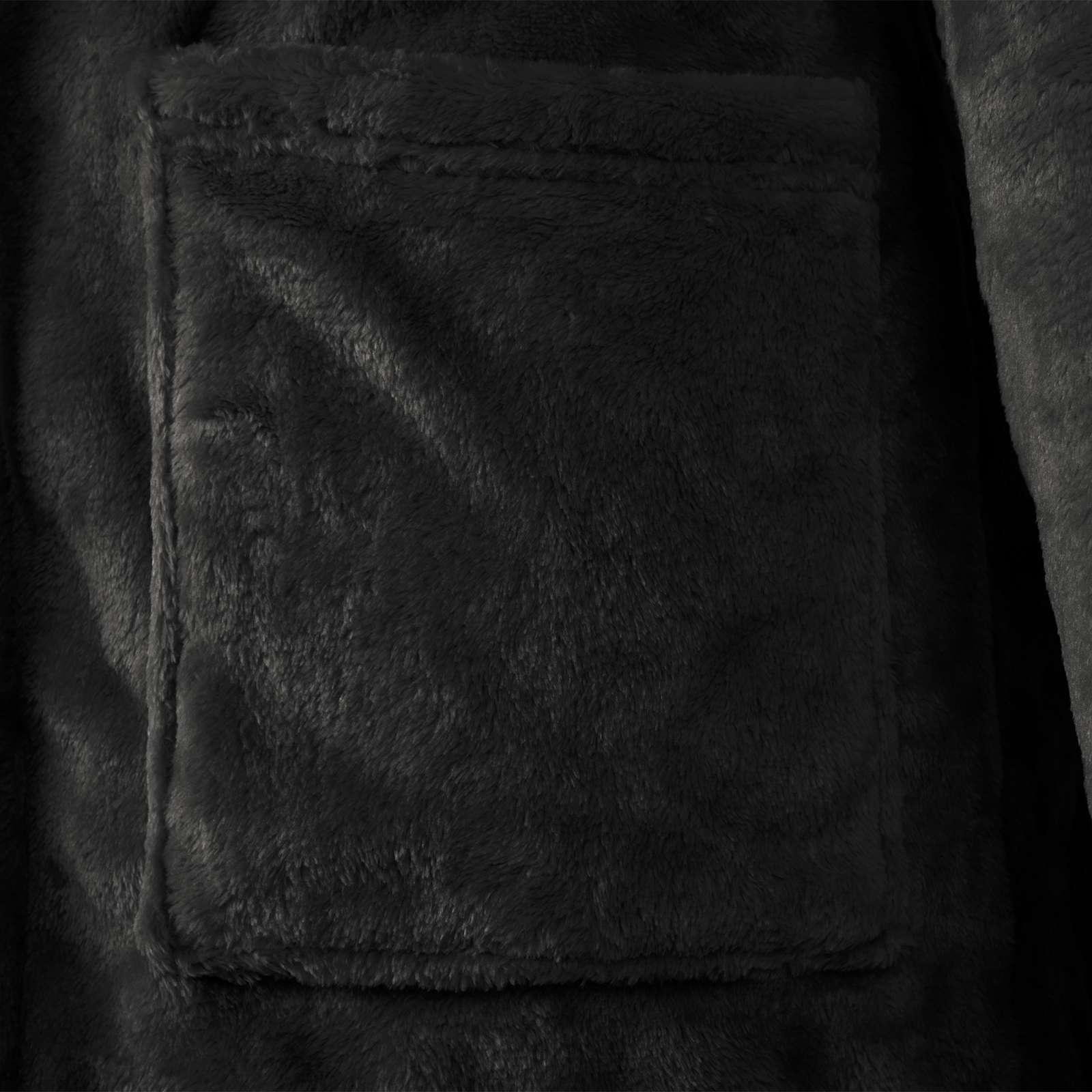 vidaXL Szlafrok z kapturem Czarny xxl Flanela