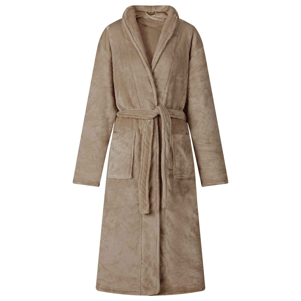 vidaXL Szlafrok bez kaptura Camel m Flanela