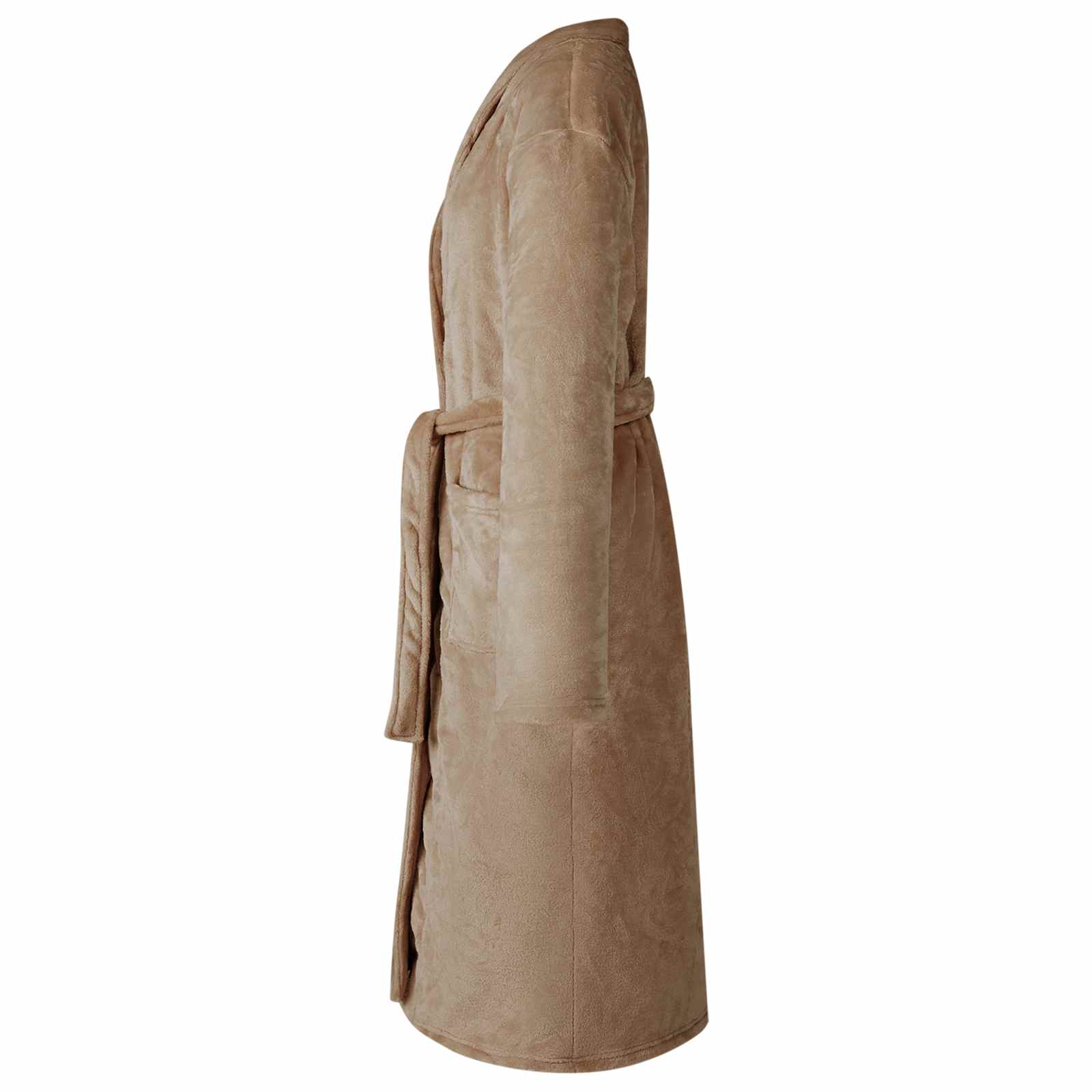 vidaXL Szlafrok bez kaptura Camel m Flanela