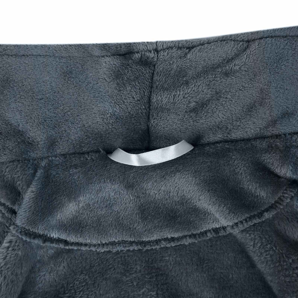 vidaXL Szlafrok bez kaptura Granatowy l Flanela