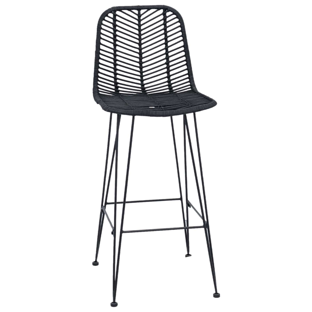 vidaXL Krzesło barowe 2 pcs 44 x 52 x 111 cm Rattan i żelazo