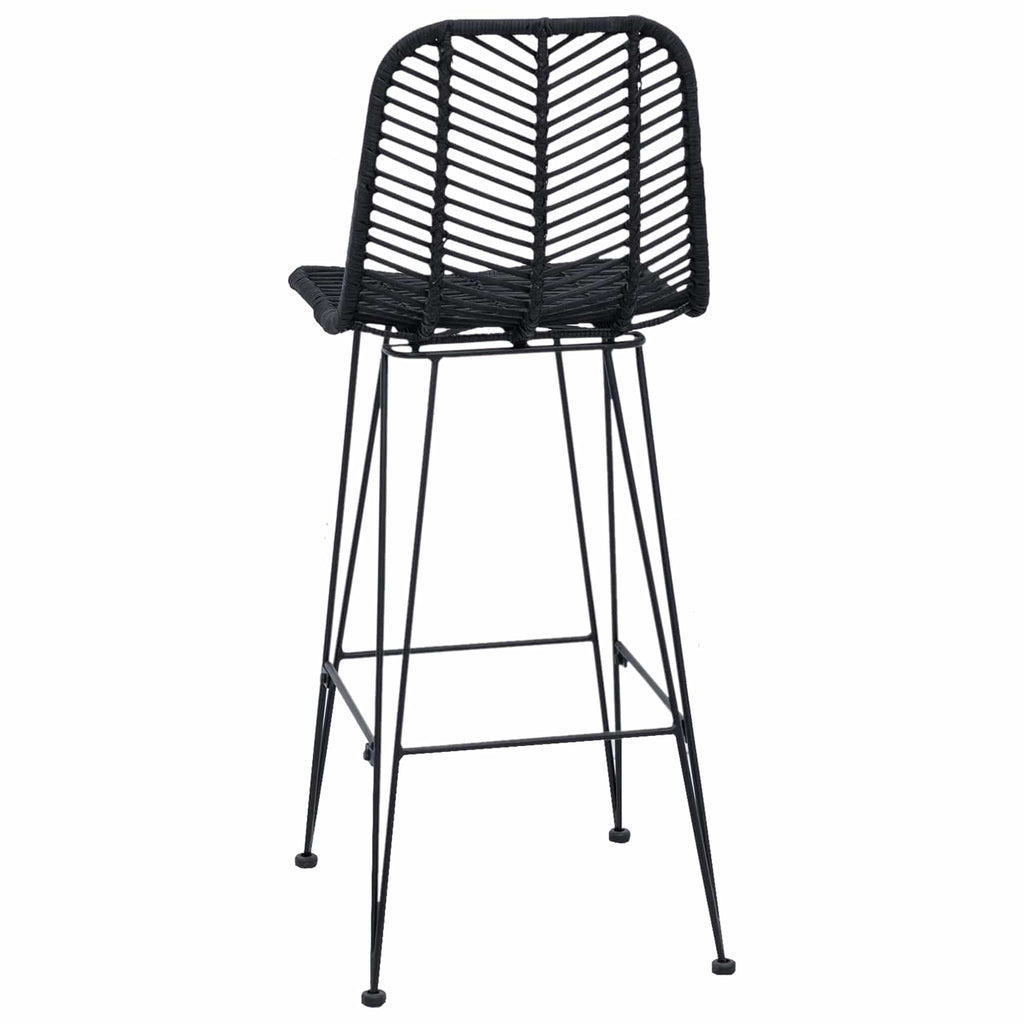 vidaXL Krzesło barowe 2 pcs 44 x 52 x 111 cm Rattan i żelazo