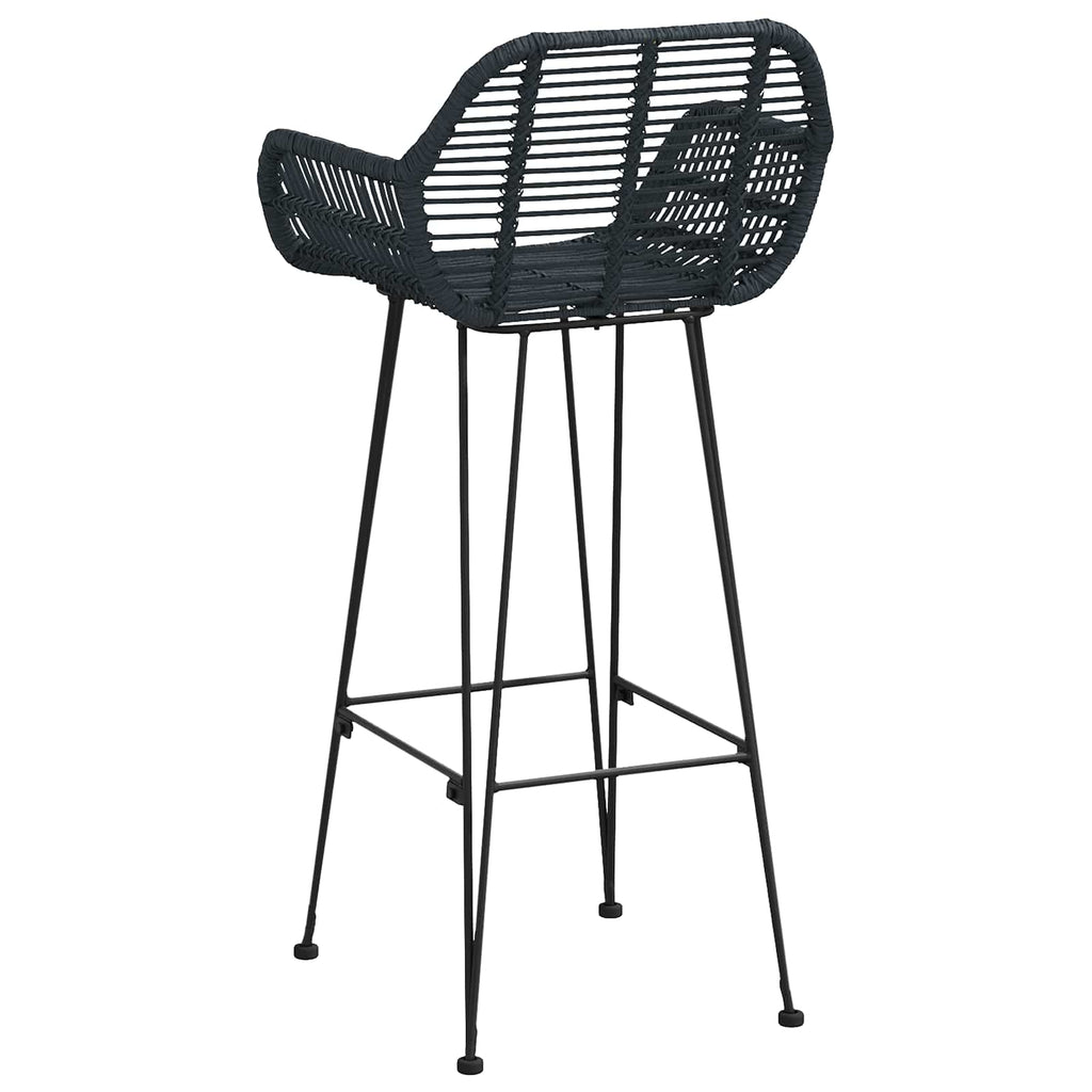 vidaXL Krzesło barowe 2 pcs 55 x 52 x 105 cm Rattan i żelazo