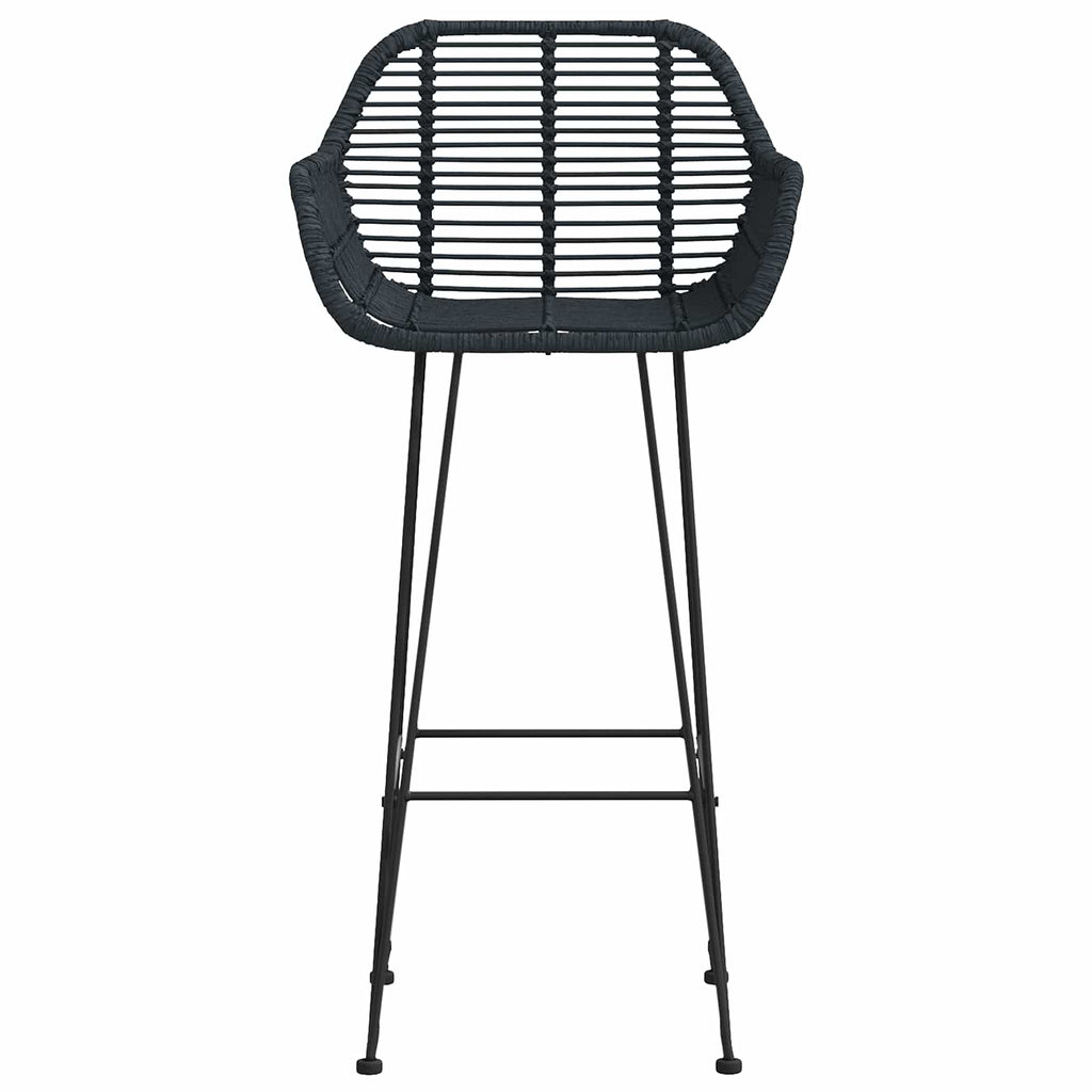 vidaXL Krzesło barowe 2 pcs 55 x 52 x 105 cm Rattan i żelazo