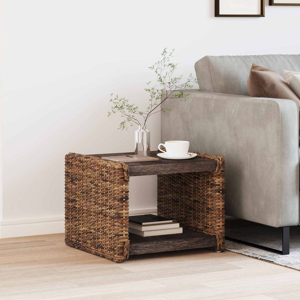 vidaXL Stolik kawowy Naturalny 45 x 45 x 45 cm Lite drewno mahoniowe
