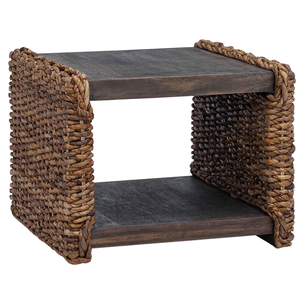 vidaXL Stolik kawowy Naturalny 45 x 45 x 45 cm Lite drewno mahoniowe