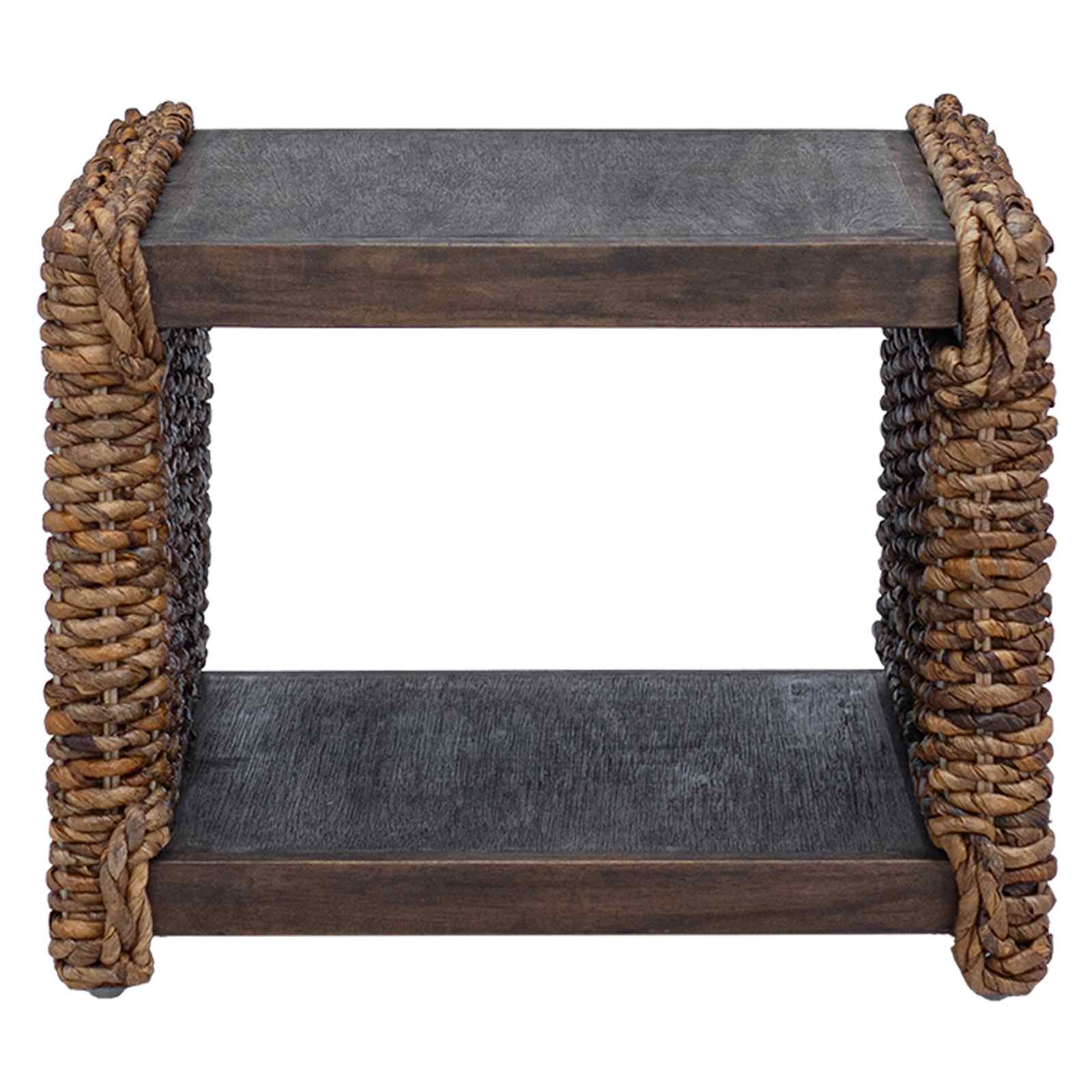vidaXL Stolik kawowy Naturalny 45 x 45 x 45 cm Lite drewno mahoniowe