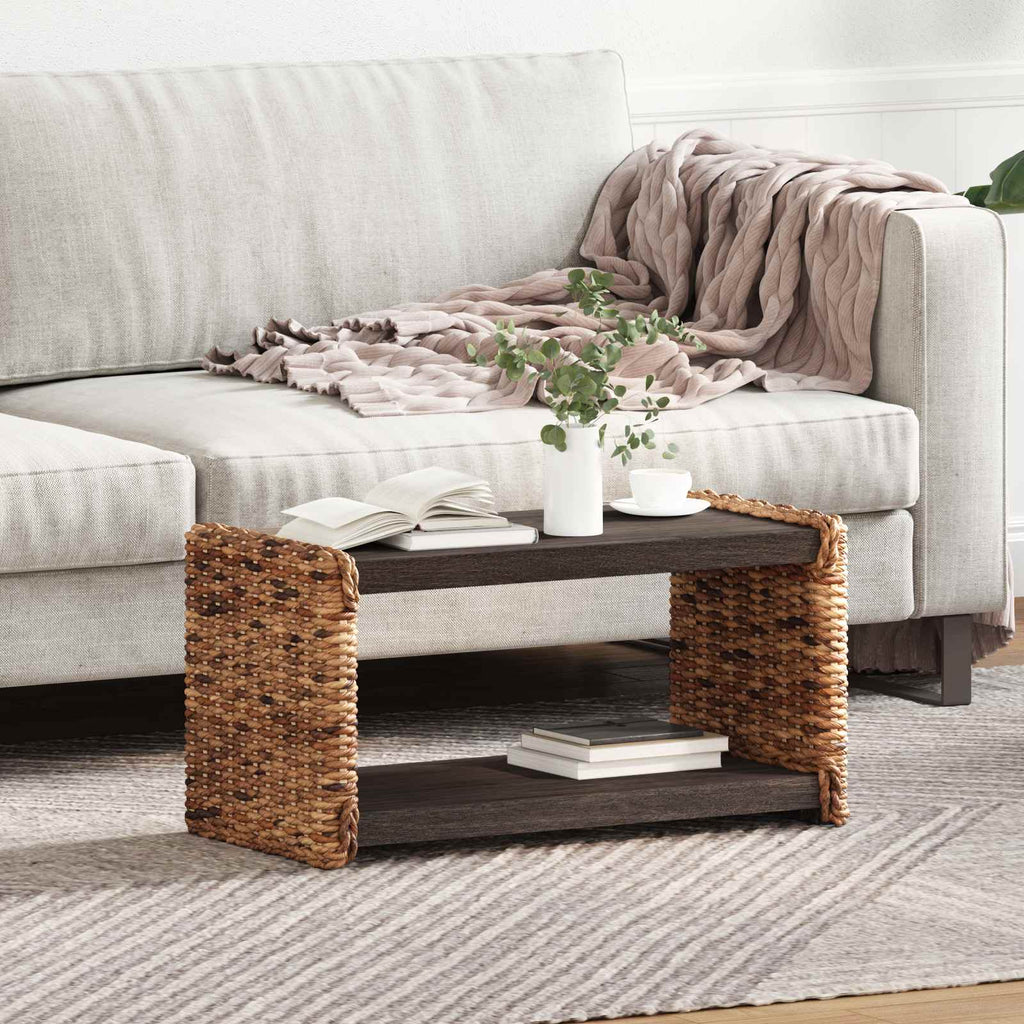 vidaXL Stolik kawowy Naturalny 70 x 35 x 35 cm Lite drewno mahoniowe