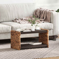 vidaXL Stolik kawowy Naturalny 70 x 35 x 35 cm Lite drewno mahoniowe
