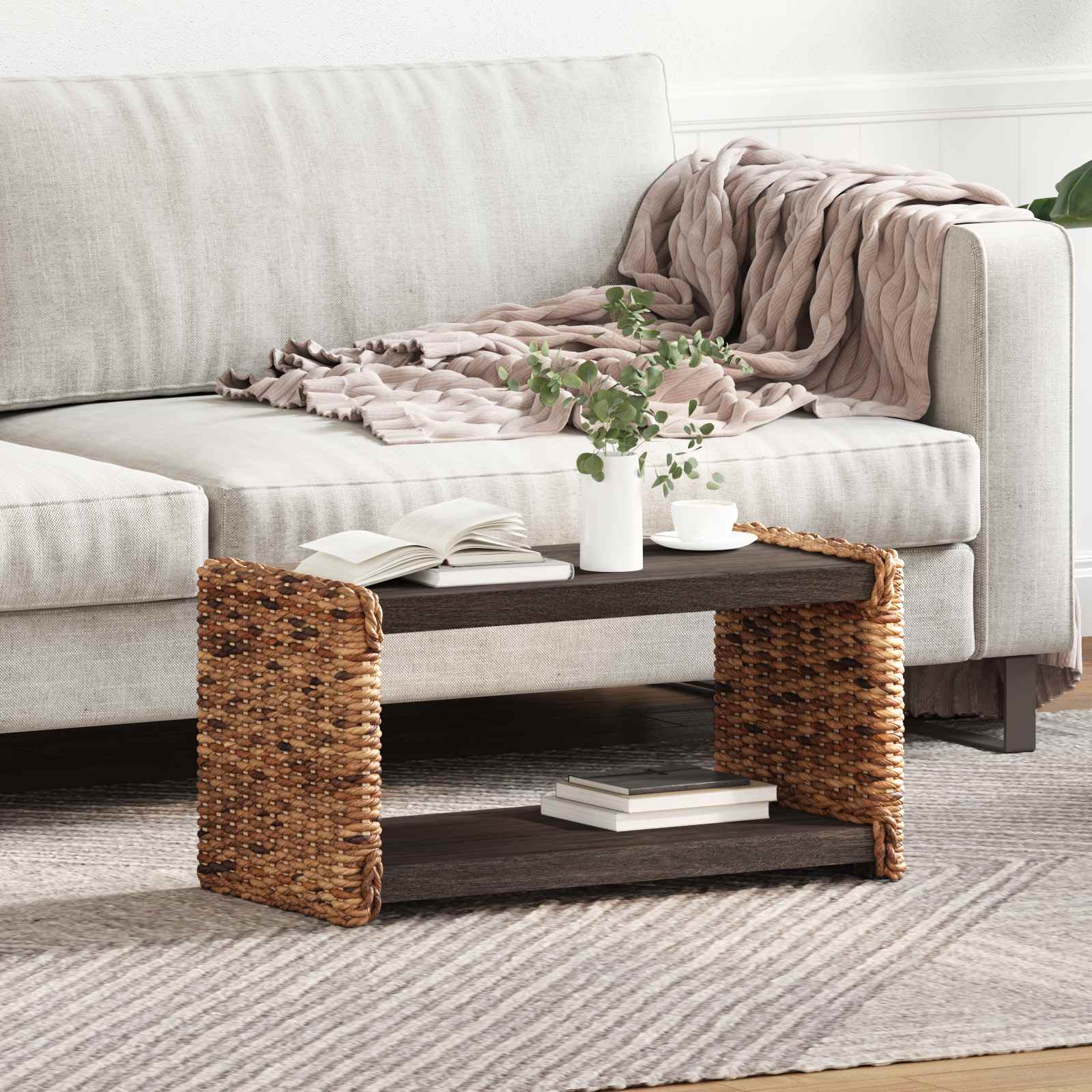 vidaXL Stolik kawowy Naturalny 70 x 35 x 35 cm Lite drewno mahoniowe