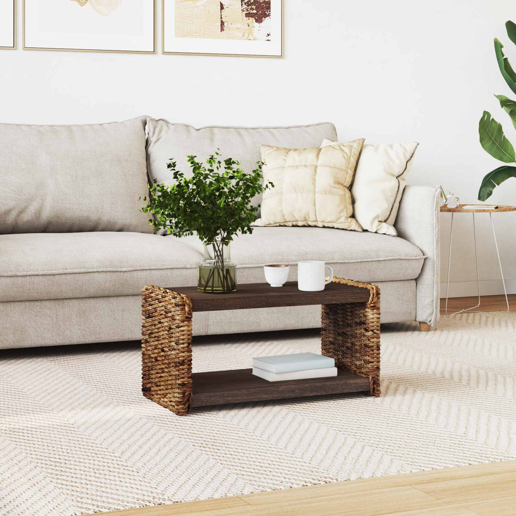 vidaXL Stolik kawowy Naturalny 70 x 35 x 35 cm Lite drewno mahoniowe