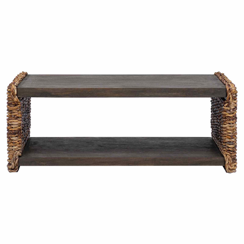 vidaXL Stolik kawowy Naturalny 90 x 45 x 35 cm Lite drewno mahoniowe
