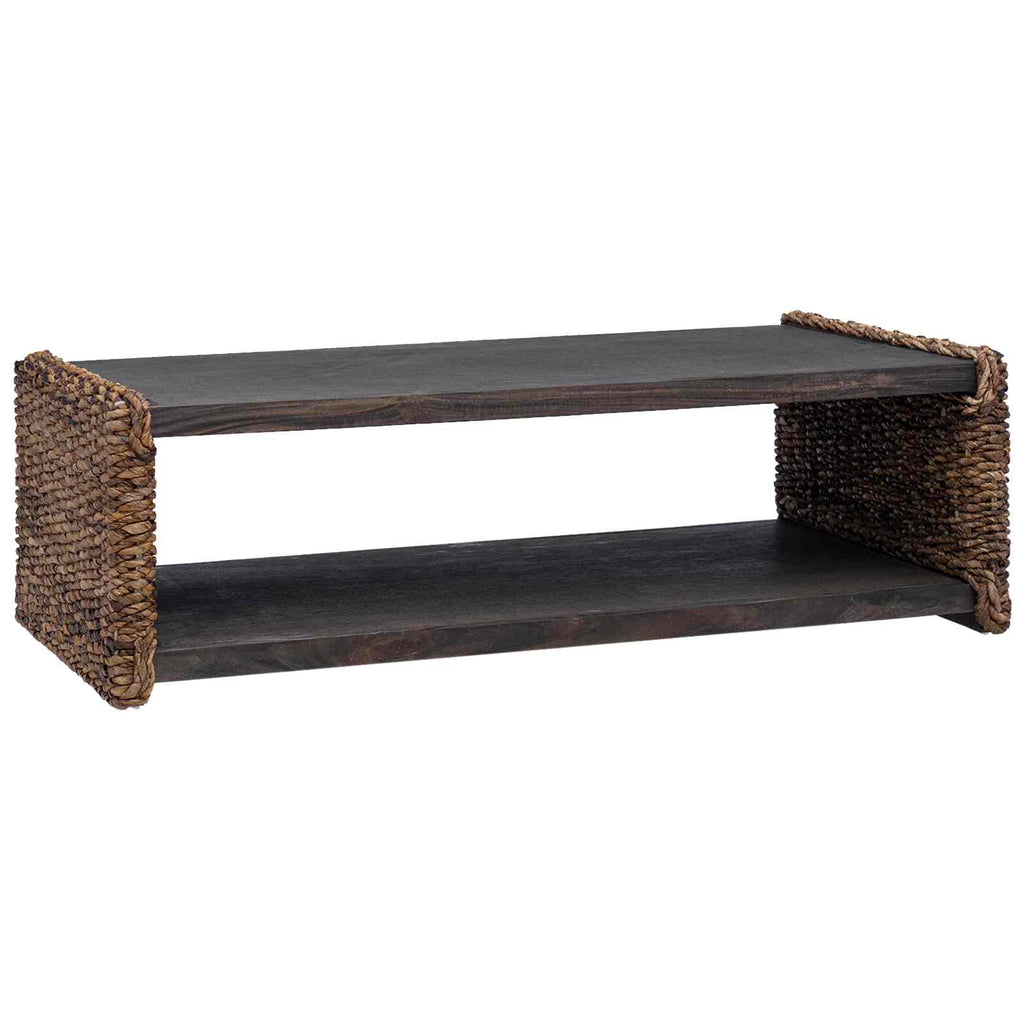 vidaXL Stolik kawowy Naturalny 110 x 55 x 35 cm Lite drewno mahoniowe